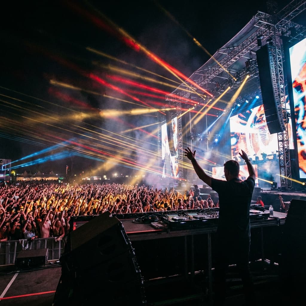 Massive Festival Stage Background